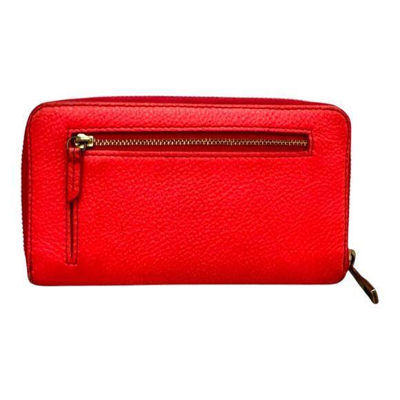 Fossil Zip Around Pebbled Leather Wallet Pink - Picture 1 of 10